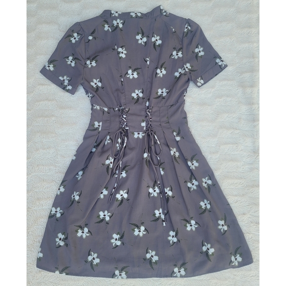 Storia gray floral dress - Picture 12 of 16
